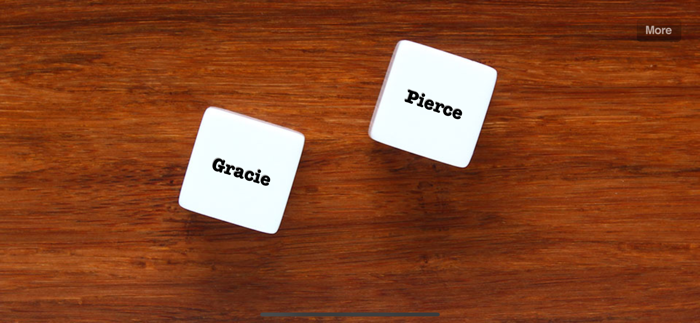 Name Dice by Thinkamingo