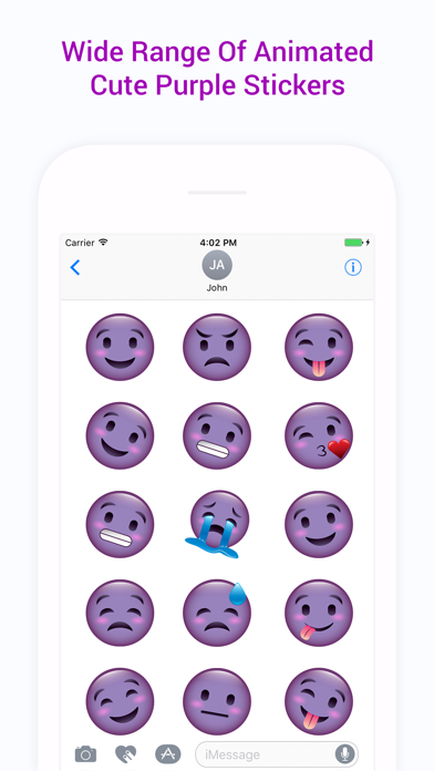 How to cancel & delete Animated Cute Purple Sticker from iphone & ipad 3