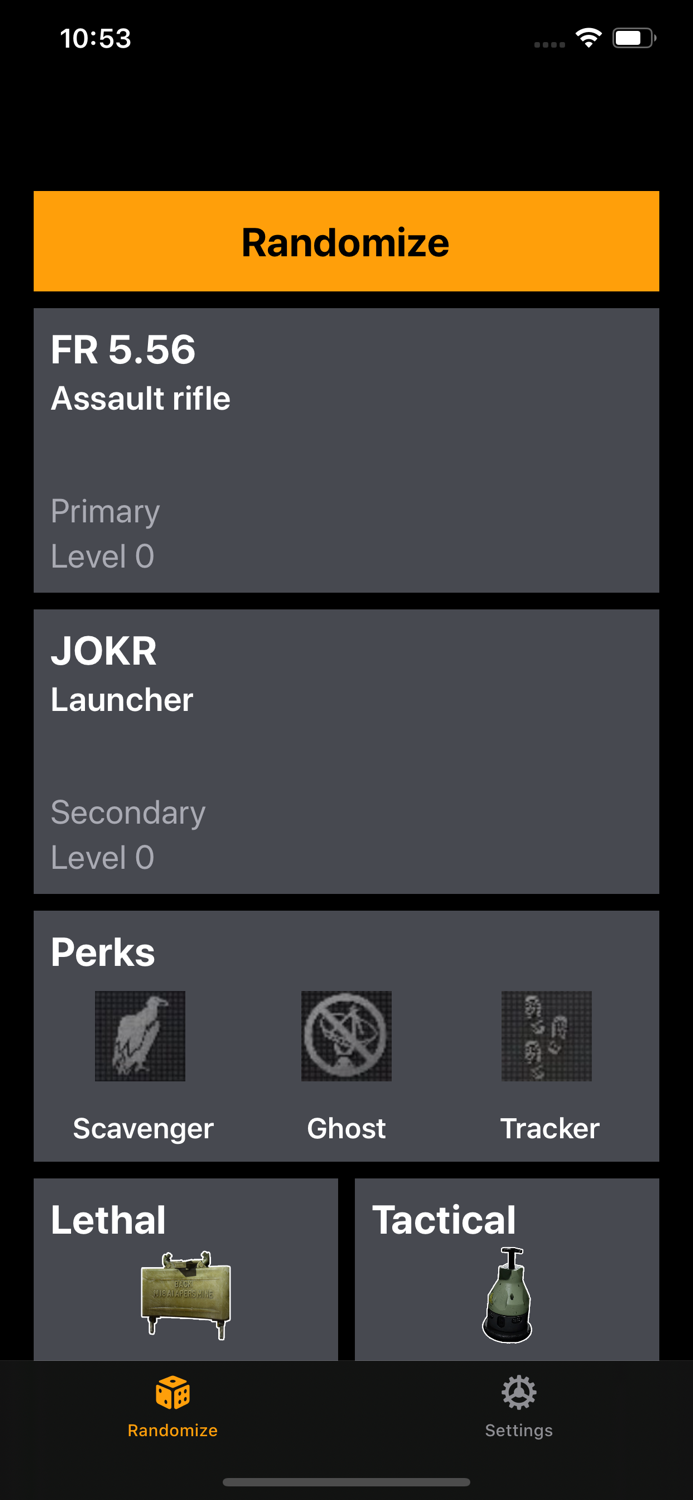 Loadout Randomizer for COD