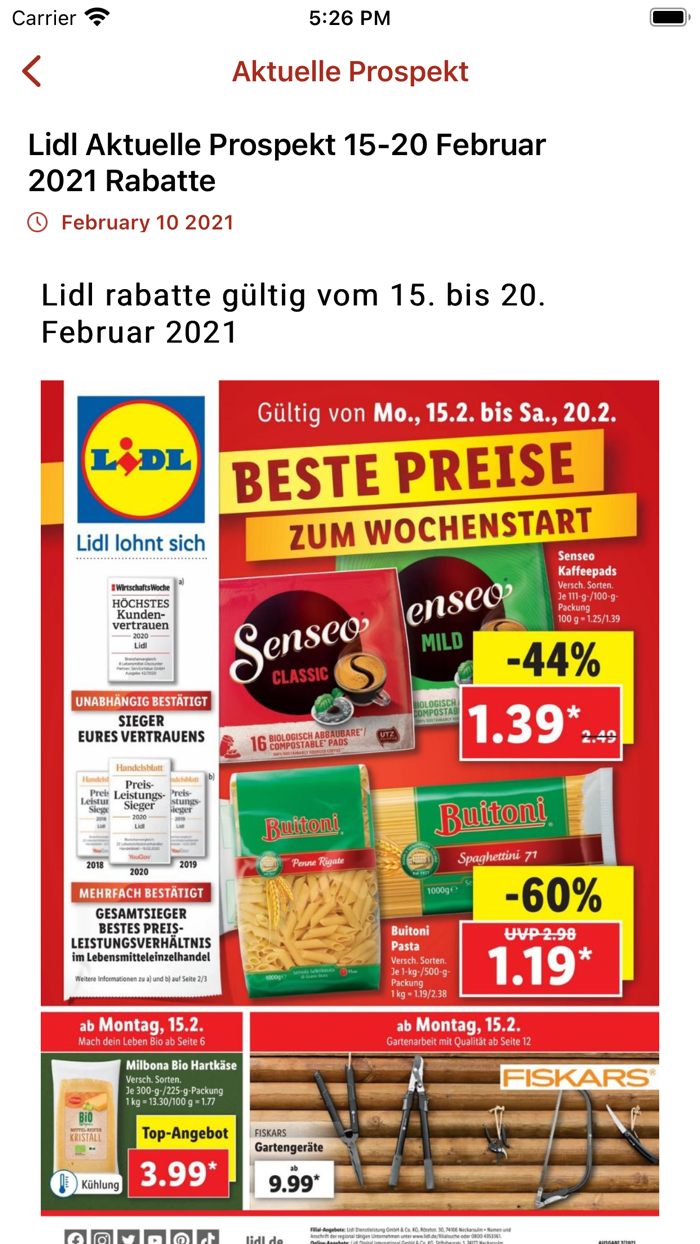 Aktuelle Prospekt  Rabatte