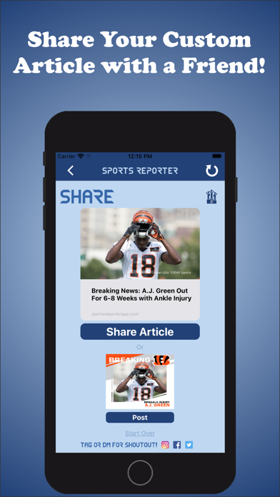Sports Reporter iphone images
