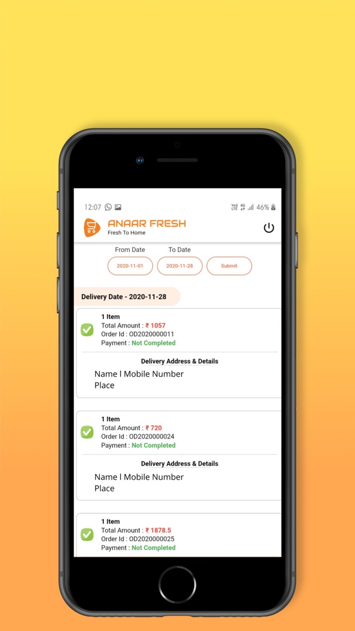 ANAARFRESH - Delivery Partner