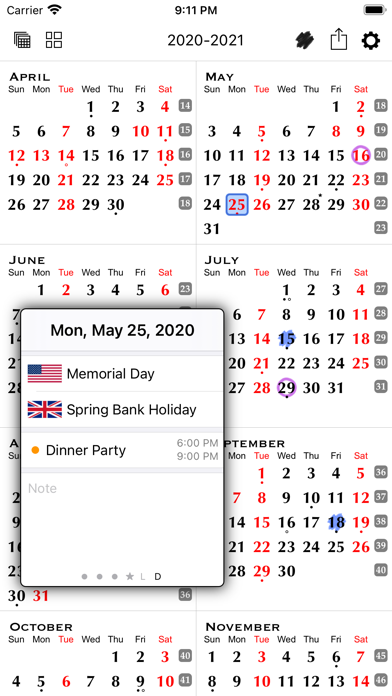 All‑in‑One Year Calendar SE屏幕截图4