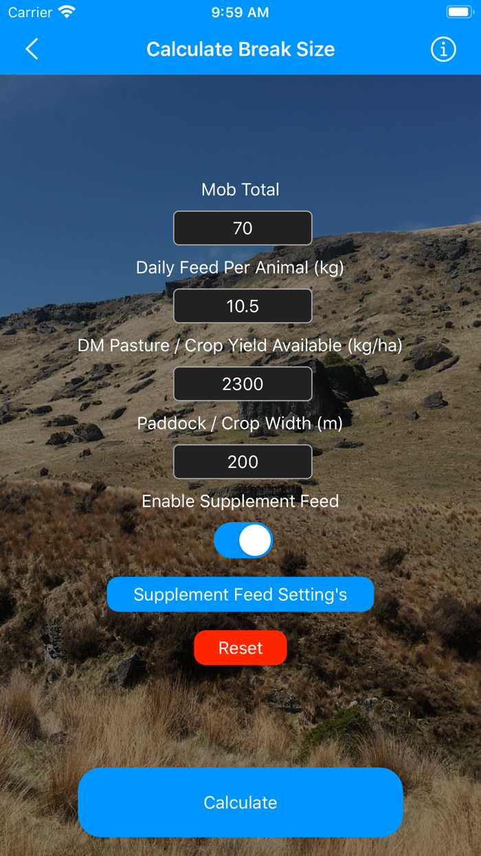 Farmers Grazing Calculator