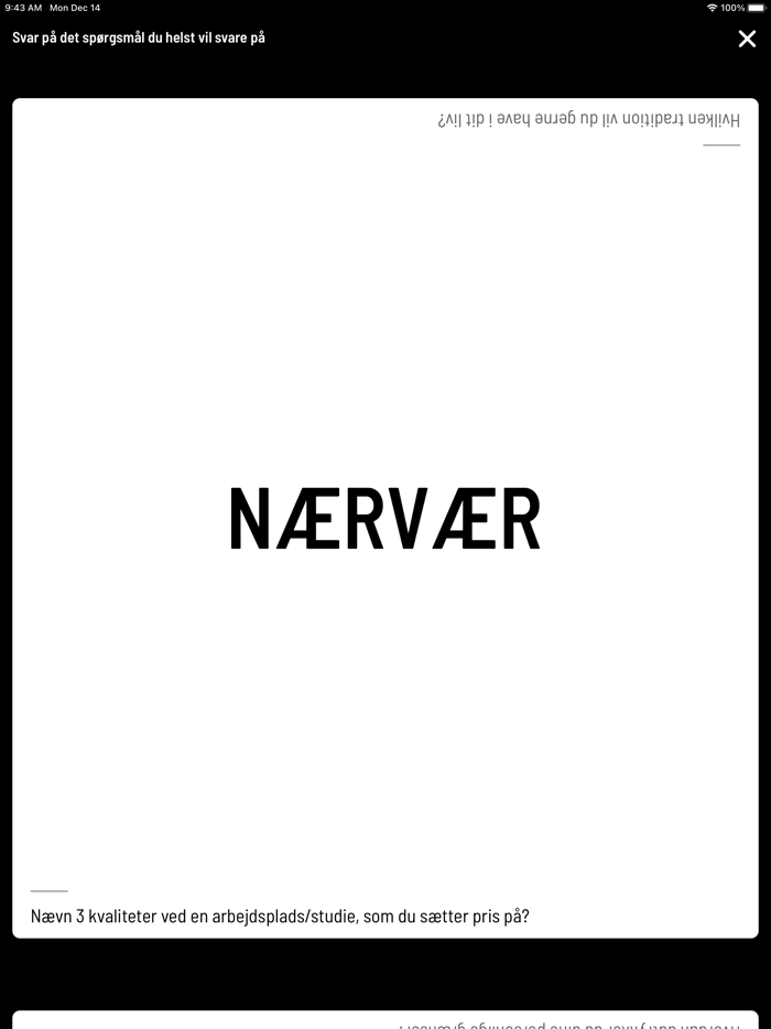 NÆRVÆR - Samtalekort fra SNAK