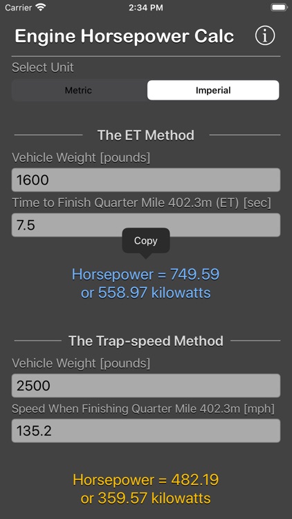 Engine Horsepower Calculator screenshot-5