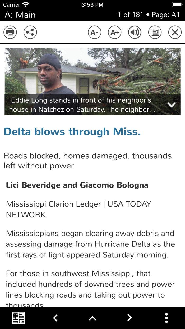 Hattiesburg American Print