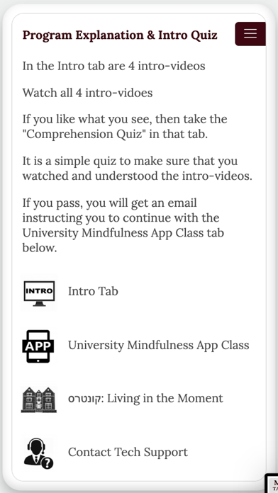 MiBSM Mindfulness TA-Training screenshot 2
