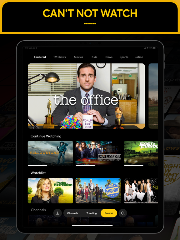 iPad Image of Peacock TV