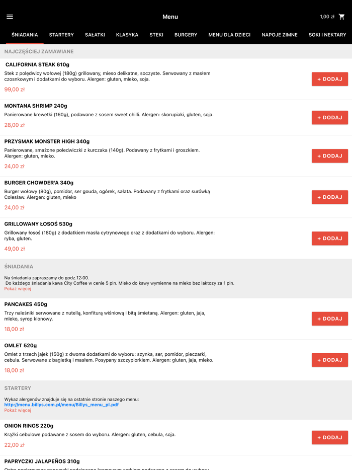 Billys American Restaurant