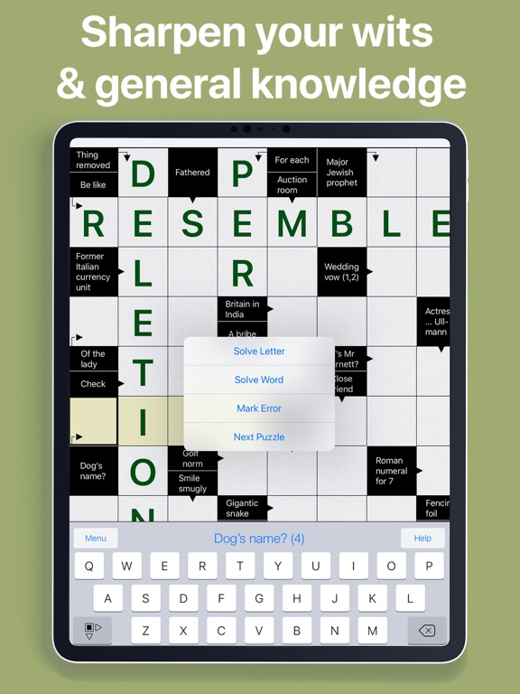 Crosswords Plus the Free Crossword Puzzles App for iPad screenshot