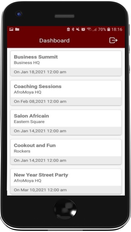 AfroMoya Check-In App