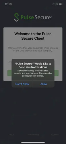 Captura 1 Pulse Secure iphone