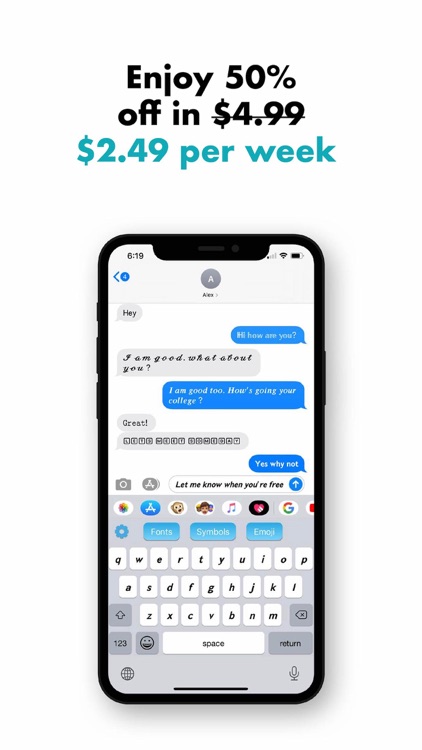 fancy keyboard iphone