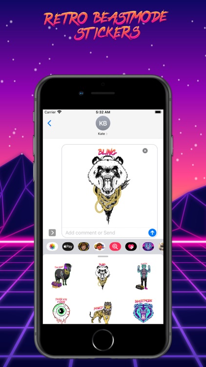 Retro Beastmode Stickers screenshot-4