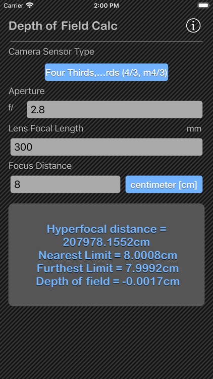 Depth of Field Calculator screenshot-9