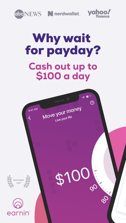 Earnin: Get $100, Save & Win screenshot-0