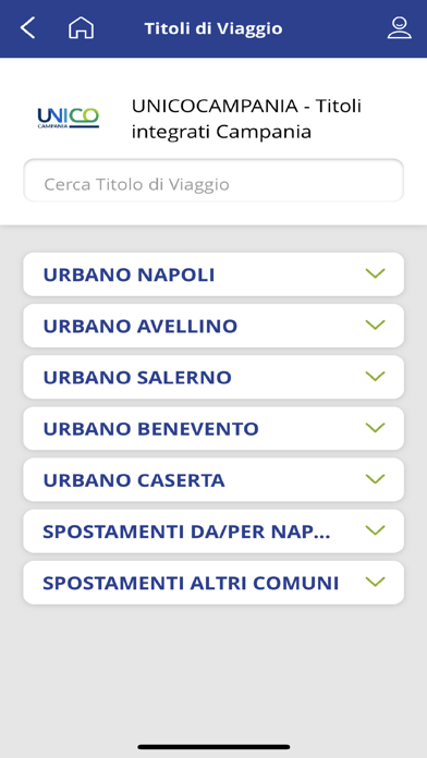 Screenshot of UNICO Campania app3
