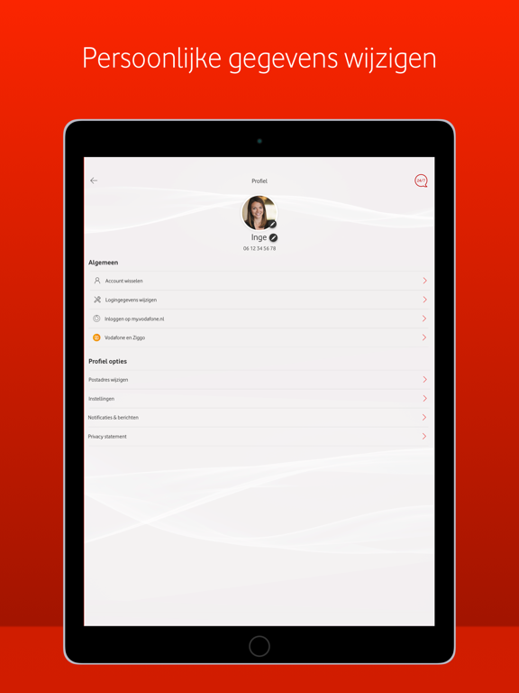 My Vodafone iPad app afbeelding 5