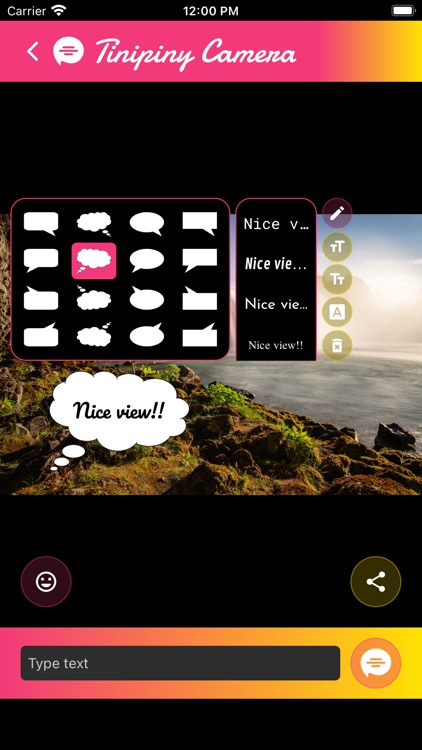 Tinipiny Camera (text bubbles)