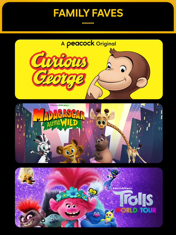iPad Image of Peacock TV