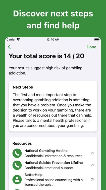 Gambling Addiction Test