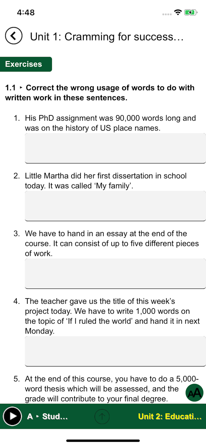 Voca in Use Advanced