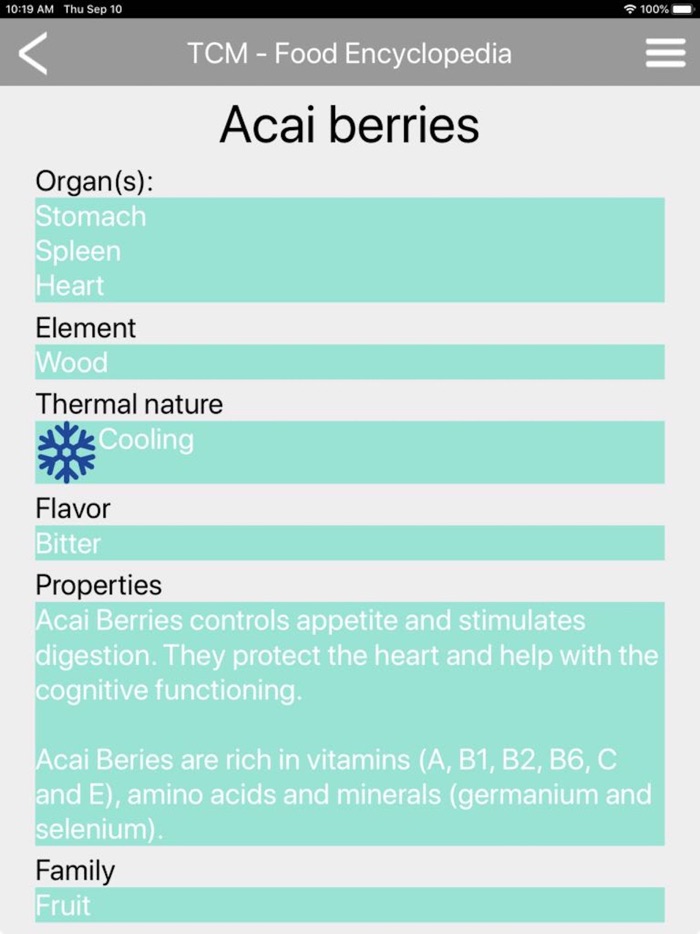 TCM Food Encyclopedia