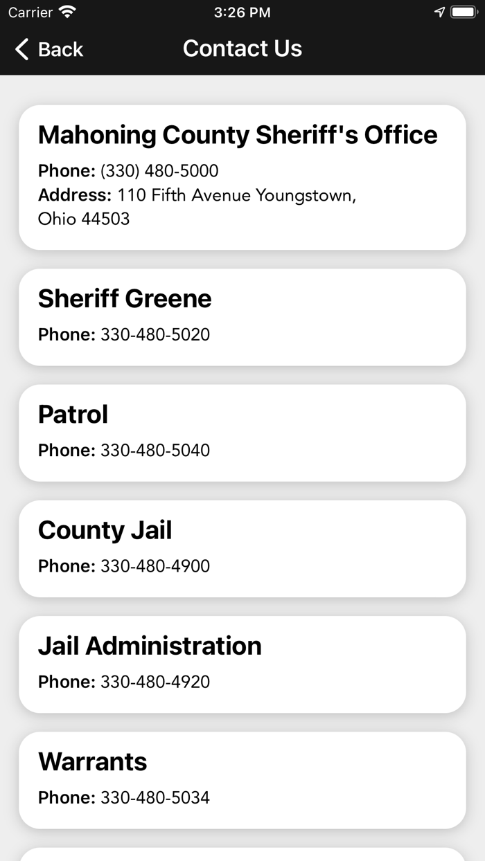Mahoning County Sheriff Ohio