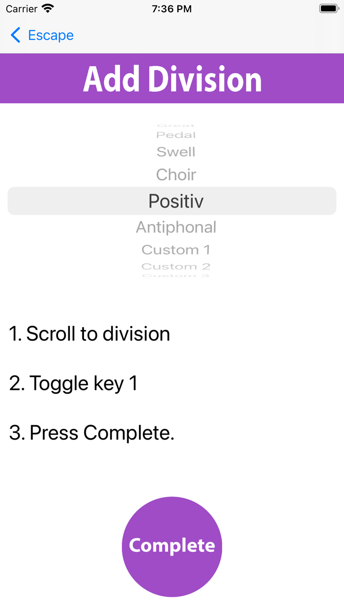 Pipe Organ Control Tuning