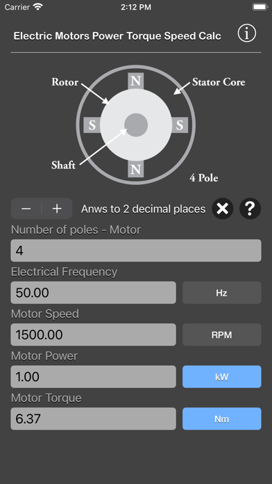 Electric Motors Speed Calc screenshot 3