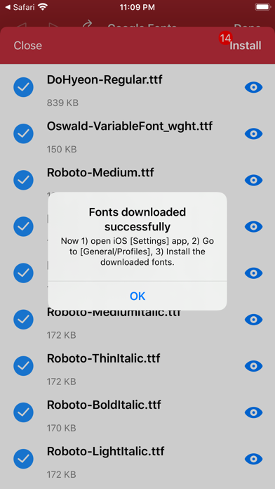Custom Fonts - Font Installer