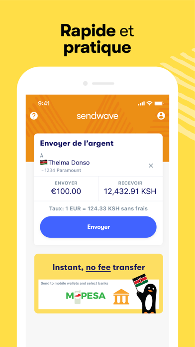 Sendwave-Envoyez de l'argent Sendwave-Envoyez de l'argent