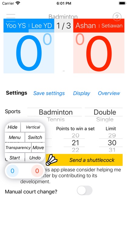 Badminton Scoreboard