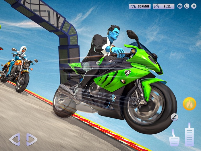 Superhero Bike Stunt Racing