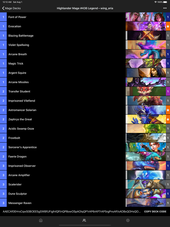 Standard Decks for Hearthstone