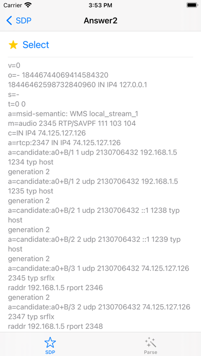 Screenshot #2 pour SDPParse