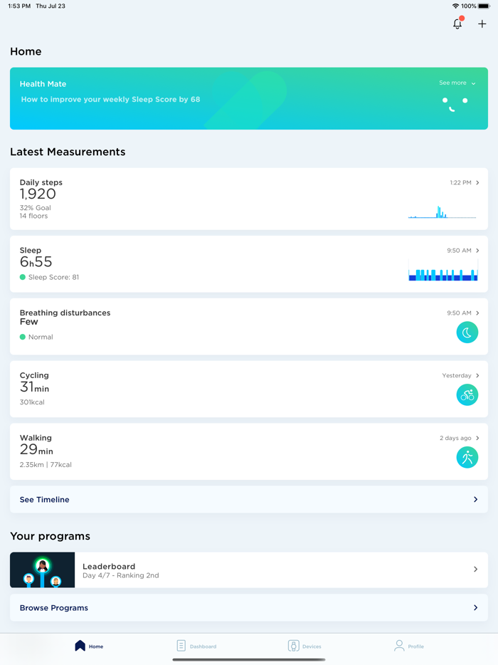 Withings Health Mate