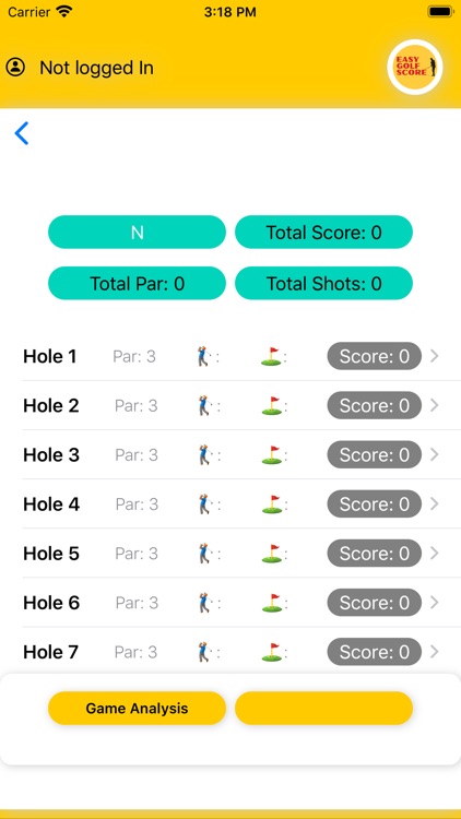 Easy Golf Score