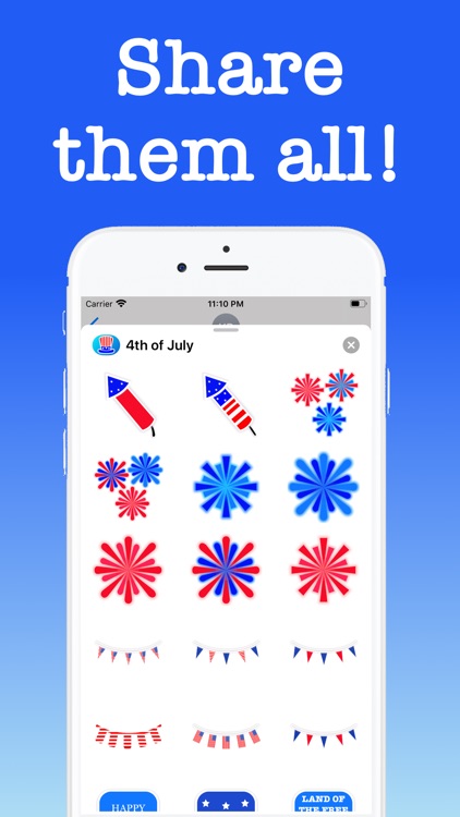 4th of July Stickers! screenshot-2