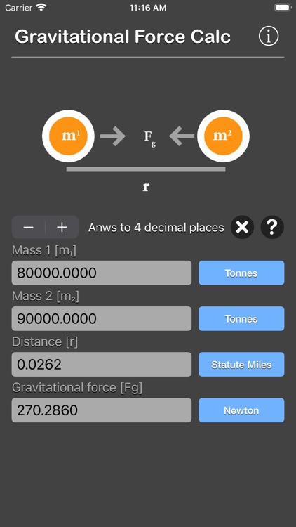 Gravitational Force Calculator screenshot-8