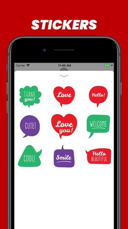 Color speech bubbles stickers