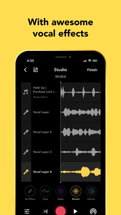 Rapchat: Record Songs, Audio
