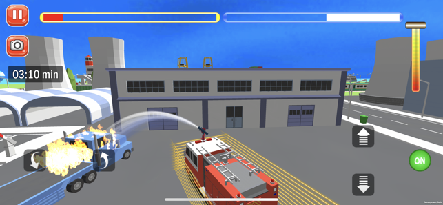 Blocky Fire Department, game for IOS