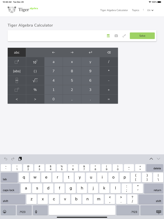 Screenshot #5 pour Tiger Algebra Solver