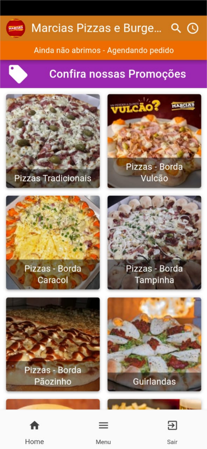 Marcias Pizzas e Burgers