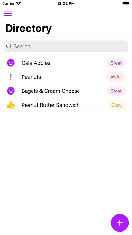 Crohns Food Tracker