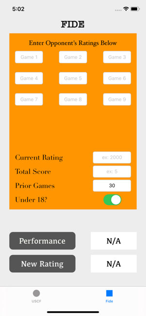 Chess Rating Estimator