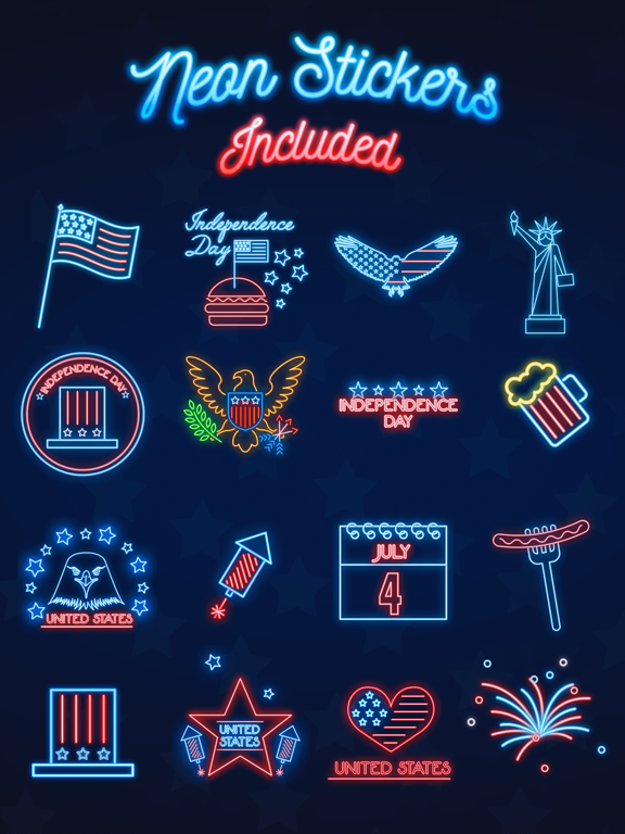 4th of July: Animated Stickers screenshot 2