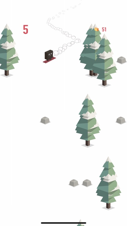 Snow surfer: downhill ride